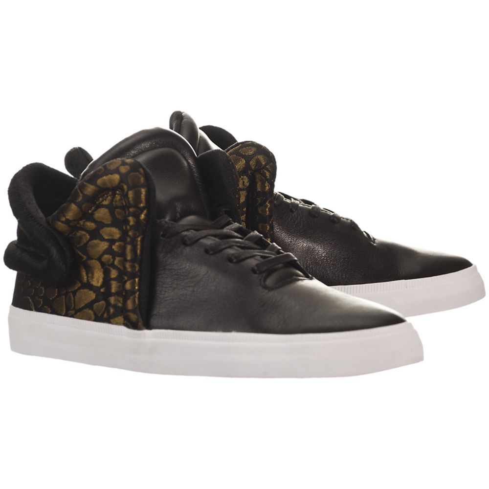 Baskets Supra Falcon Noir Doré Black/Gold-White Homme | HDP-21272656